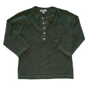 Urban Outfitters BDG Women’s Wool Blend 5 Button Henley Heathered Green Med